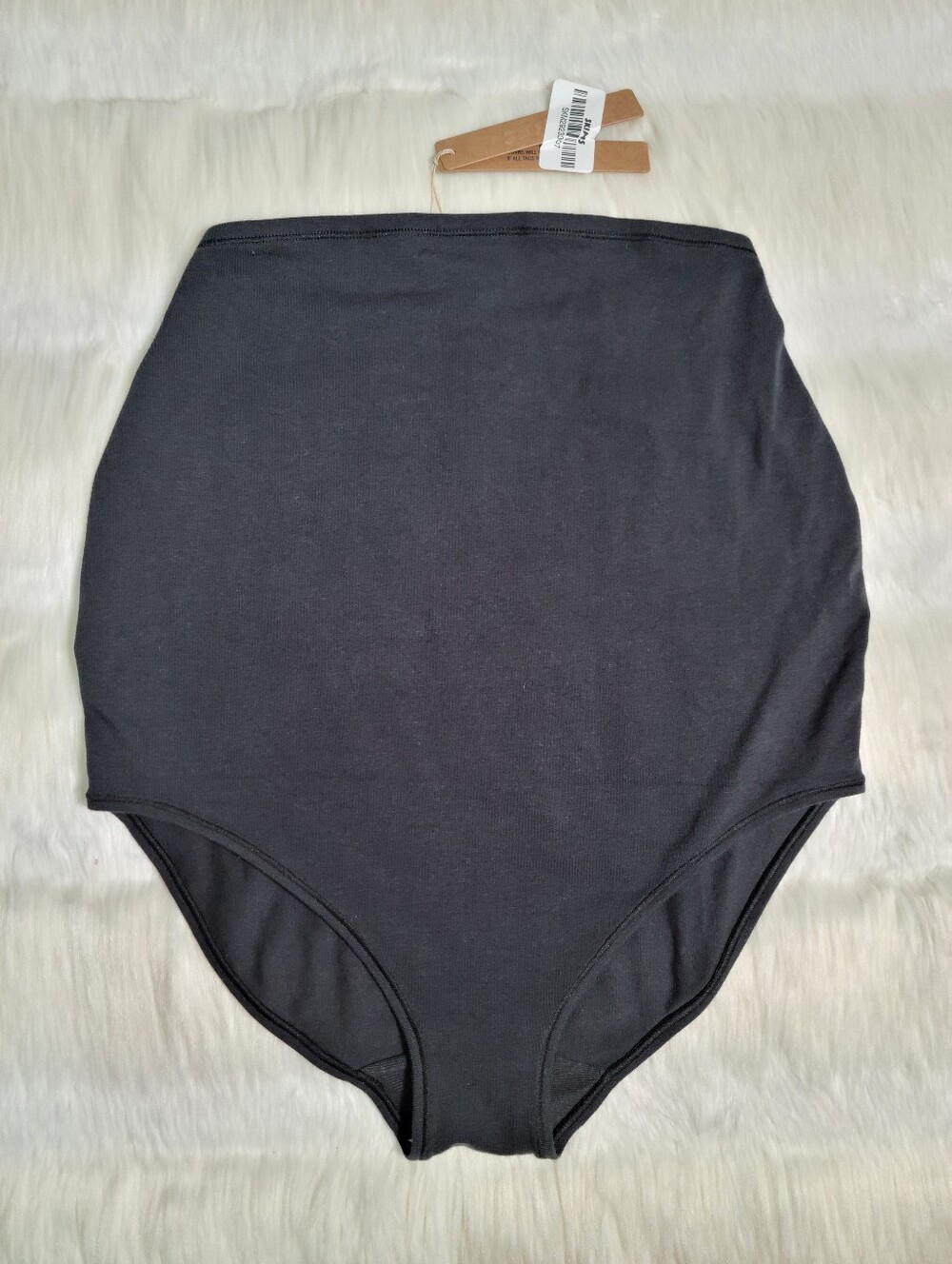 SKIMS Maternity Cotton Jersey High Waisted Brief Black Soot Small NEW